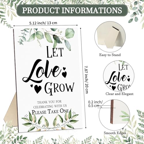Maitys 101 Pcs Let Love Grow Seed Packets Wedding Shower Favors Sign