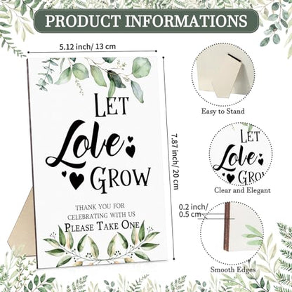 Maitys 101 Pcs Let Love Grow Seed Packets Wedding Shower Favors Sign