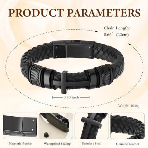 Cremation Jewelry Urn Bracelet for Human Ashes for Women Men Memorial Keepsake Cuff Leather Bracelet - color: Customize