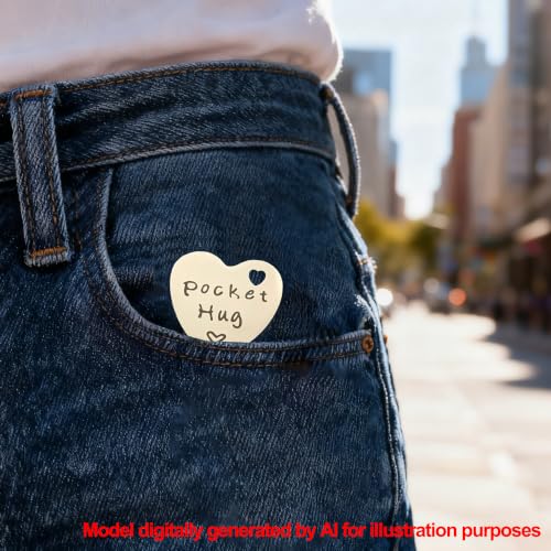 Pocket Hug from Heaven, Memorial Token Gift for Loss of Someone, Thinking of You Keepsake Keychain with Card