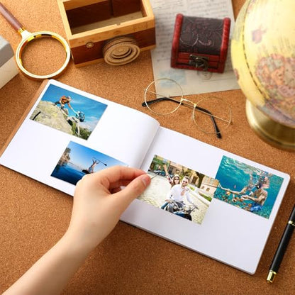Skyygemm Adventure Book Wooden Guest Book with Pen Memory Scrapbook - style: Adventure