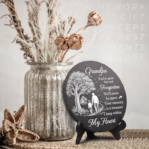Memorial Stone for Loss of Grandpa - Sympathy Garden Plaque