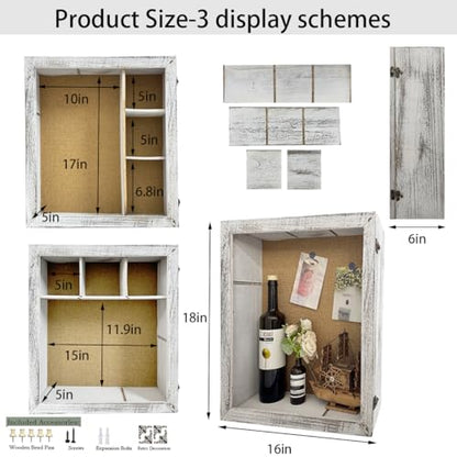 Extra Deep Shadow Box Frame 14x16, Depth 6in Shadow Boxes Display Cases, for Flowers Bouquet Wedding Picture Photo and Keepsake (Black) - color: Black