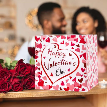 Hxezoc Valentine Card Box Favors Post Box Happy Valentines Day Cardboard Box for Kids Classroom, Valentine's Day, Baby Showers, Anniversary, Birthday Party Favors, Table Centerpiece Decorations - style: Valentines