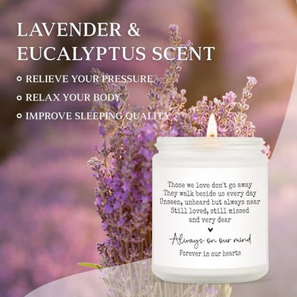 Shqiueos Sympathy Gifts for Loss of Loved One, Memorial Lavender Candle | Soy Wax 7oz, Bereavement, Thinking of You, Grief Gift, Funeral Comfort Condolence Remembrance Christmas Gift