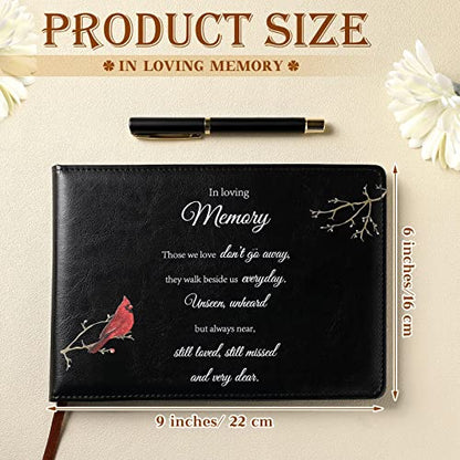 Yingzhao Memorial Funeral Guest Book with Pen 144 Pages Cardinal Funeral Guest Sign in Book for Memorial Service Celebration of Life Party Supplies in Loving Memory(Those We Love) - style: Those We Love
