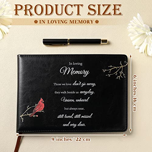 Yingzhao Memorial Funeral Guest Book with Pen 144 Pages Cardinal Funeral Guest Sign in Book for Memorial Service Celebration of Life Party Supplies in Loving Memory(Those We Love) - style: Those We Love