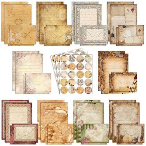 TaoBary 160 Pcs Lace Edged Scrapbook Stationery Paper and Envelopes Set - size: 5.5 x 8.25 Inch, style: Lace Edged Scrapbook