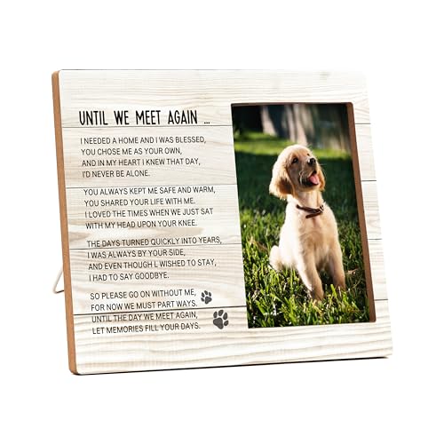 Pet Memorial Pictures Frame, Remembrance Photo Frame, Sympathy Gifts For Loss Of Pet Dog Cat, Farmhouse Home Living Room Bedroom Office Decoration -99, Rustic