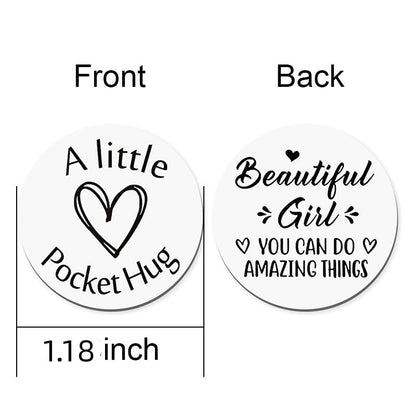 Inspirational Gifts Token Keychains for Girls Daughter Birthday Graduation Gift for Girlfriend Niece Christmas Gifts, Beautiful Girl You Can Do Amazing Things PU Leather Keychain Engraved - color: Beautiful Girl