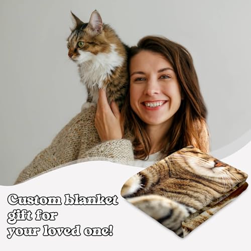 WFR Personalized Memorial Blanket for Loss of Cat,Pet Sympathy Gift for Cat
