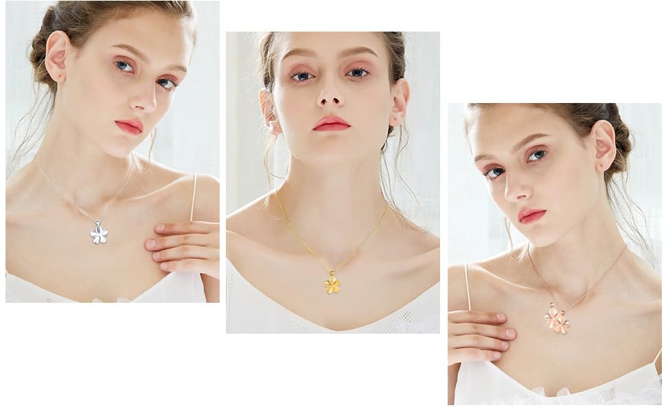 Flower Cremation Ashes Jewelry Cremation Necklace Memorial Locket for Ashes Keepsake Urn Pendants for Women/Men - color: Customize