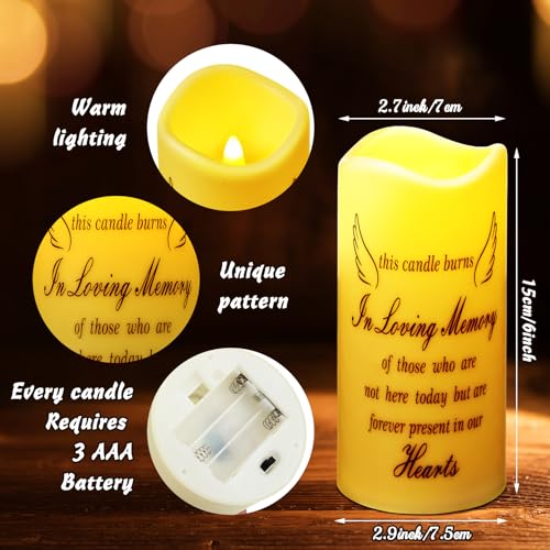 Pangda Flameless Memorial Candle with Remote Real Wax LED 3x6 in, in Heart - style: In Heart