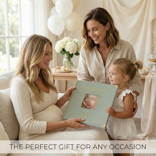 Beautiful Linen Scrapbook Photo Album 10"x10" - 40-Page Blank Guest Book | Perfect to Preserve Special Memories of Family, Weddings, Birthdays and Baby Showers - Timeless Keepsake for Every Home - color: Sage