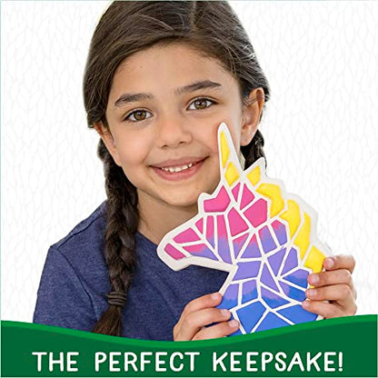 Creative Roots Mosaic Unicorn Stepping Stone, Includes 7-Inch Ceramic Stone & 6 Vibrant Paints, DIY Garden Stepping Stone Kit for Kids Ages 6+ - style: Unicorn