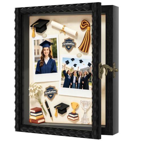 Love-KANKEI Deep Shadow Box Frame 8x10,Solid Wood Beaded Edge Frame,Black - color: Black, size: 8x10