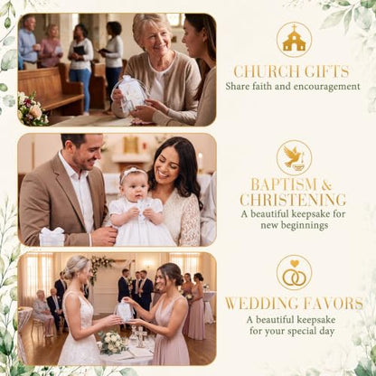 Crtiin 50 Sets Christian Favors Cross Shaped Wildflower Petal Seed Paper with Faith Plant The Seed Love Make It Grow Cards and Organza Bags for Religious Baptism Funeral Celebration of Life Gift - style: Cross Shaped