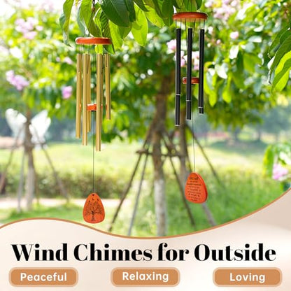 Memorial Gifts for Loss of Mom, 32" Memorial Wind Chimes for Loss of Mother, Sympathy/Bereavement/Remembrance Gifts for Loss of Mother - size: 32" Black Mom