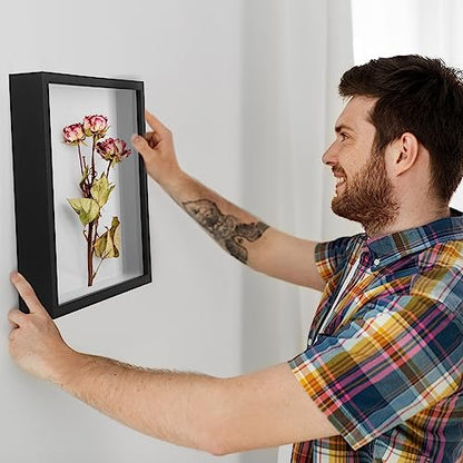 Geetery 10 Pack Shadow Box Frame 10 x 10 Inch Wood Frame Memory Display Case Bulk Shadow Boxes for Photo Flowers Memorabilia Wedding Bouquets Graduation Gift Pins Tickets Wall Awards Shell Decor