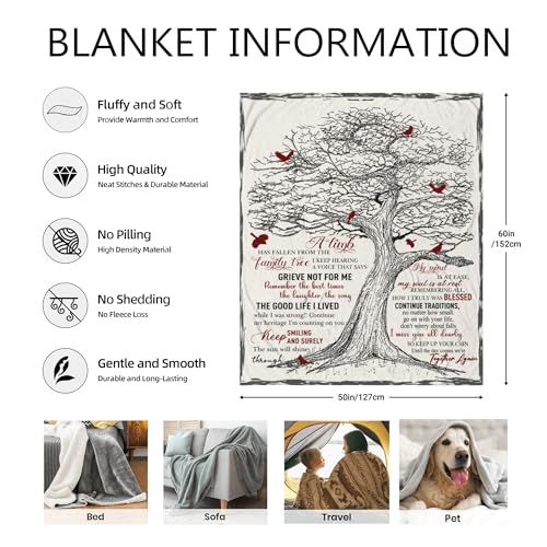 Bereavement Gifts Blanket Sympathy Gift Memorial Gifts | Condolences Gift, in Loving Memory Blankets, Memorial Gifts for Loss of Mom Dad Grandma Grandpa Pet 60" x 50" - size: 60*50inch