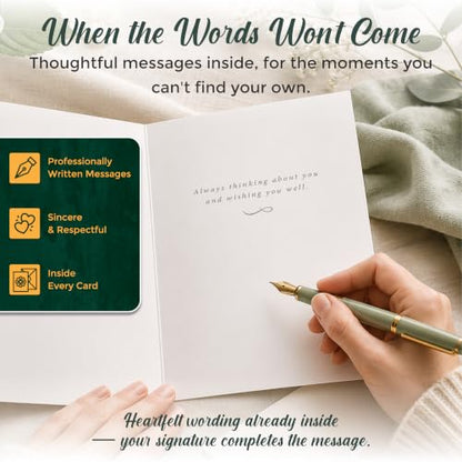 24 Box of Sympathy Cards with Envelopes - 4×6", 300 GSM - color: Floral