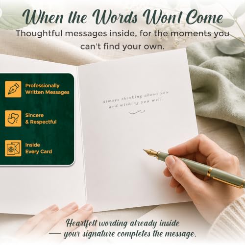 24 Box of Sympathy Cards with Envelopes - 4×6", 300 GSM - color: Floral