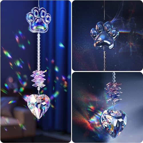 Shario Dog Memorial Gifts for Loss of Dog, Pet Memorial Gifts for Dogs, Crystal Suncatcher, Pet Loss Sympathy Gift