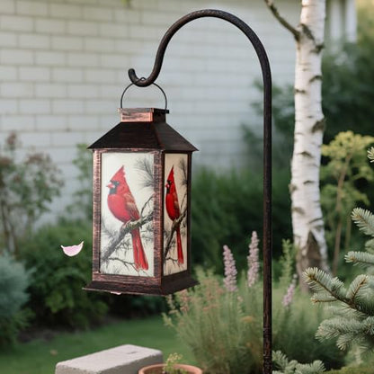 Homemory Solar Hanging Lanterns Outdoor Waterproof Cardinal LED Lights - style: Cardinal