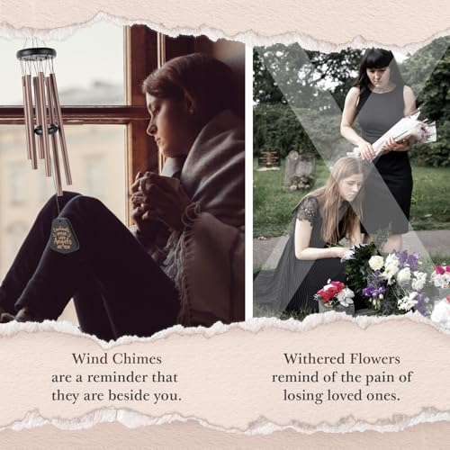 SteadStyle Sympathy Gifts for Loss of Loved One, Memorial Wind Chimes 26 in