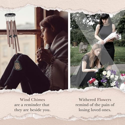 SteadStyle Sympathy Gifts for Loss of Loved One, Memorial Wind Chimes 26 in
