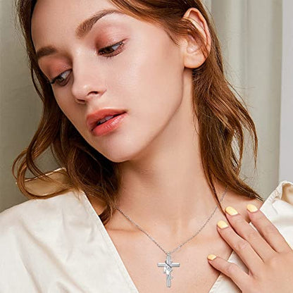 Cross Urn Necklace for Ashes 925 Sterling Silver Cremation Jewelry with Funnel Filler Kit Ashes Necklace for Human Women Girl Pets - color: A_Clear Butterfly Urn Necklace, style: Personalized
