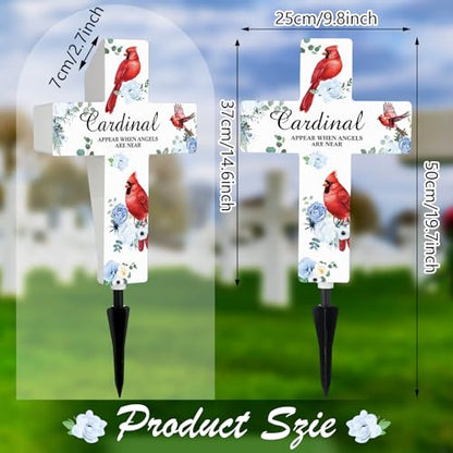 Yousoontic Solar Cross Lights Cardinal Outdoor Garden Stake,Classic Style - style: Classic
