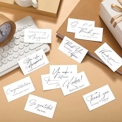 Yeaqee Employee Appreciation Cards Kudos Notes Motivational Blank, White - style: White