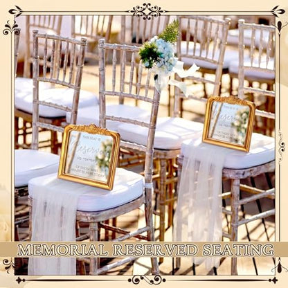 Bucherry Vintage Wedding Memorial Reserved Chair Sign - style: in Loving Memory