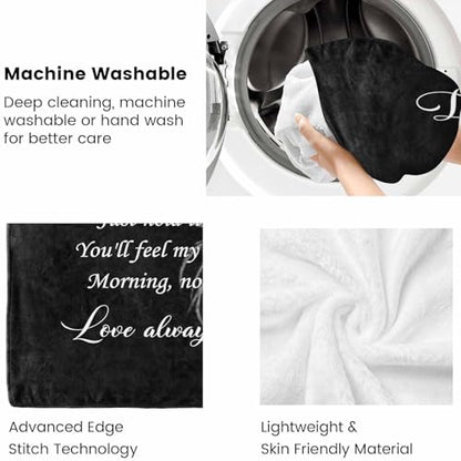 Custom Memorial Blanket with Photo - Sympathy Gift for Loss of Loved One - color: Style 17