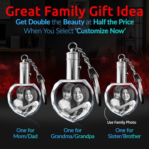 ArtPix 3D Crystal Photo Keychain - Personalized Custom Picture Keepsake - color: Heart, size: Small