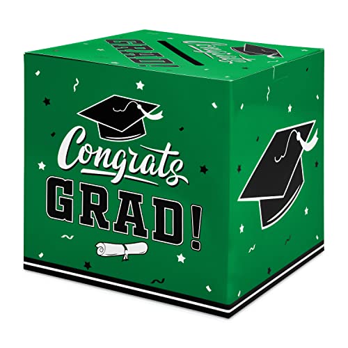Gatherfun Graduation Party Decorations Graduation Box Graduation Card Box for Graduation Gift Graduation Party Favors Decor Party Supplies Green - color: Green