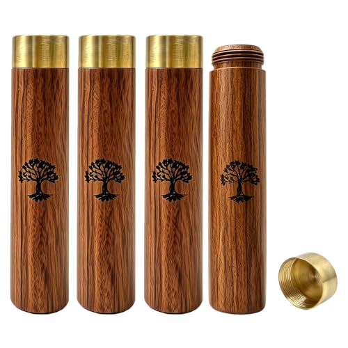 Small Wood Keepsake Urns, Scattering Tubes for Human & Pet Ashes, Set of 4