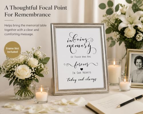 in Loving Memory Memorial Table Print: 8 x 10 Inch Unframed