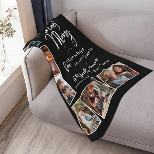 Custom Memorial Blanket, Custom Picture Blankets Customized in Loving Memory Photo Blanket - color: Memorial Blanket 21