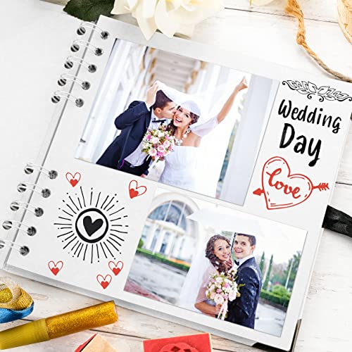 Scrapbook Album, 36 Pages, 7 x 7 Inch, White Photo Album, Scrap Book | Hardcover with Thick 200 GSM Kraft Paper, Ideal for Your Scrapbooking Albums, Art & Craft Projects (White, 7 x 7 Inch) - color: White, size: 7 X 7 Inch