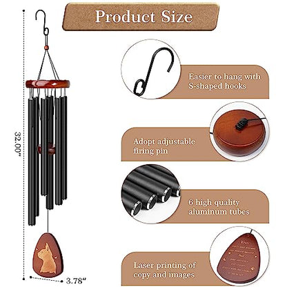 Cat Wind Chimes for Outsides, Cat Memorial Wind Chimes of Loved One Mother Father, Sympathy Wind Chimes for Cats Loss of Pet, Pet Memorial Gifts Home Decor Outdoor Garden Patio Backyard