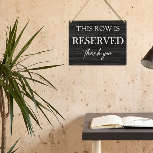 Ryeolo Wedding Reserved Signs, Wooden Hanging Signs, 10.2x7.8 Inches (Black) - color: Black