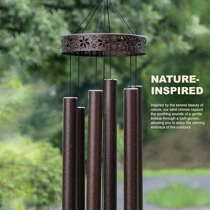 Extra Large Wind Chimes for Outside Deep Tone - 58'' Outdoor Clearance, Deep Tone Wind Chimes, Memorial Wind Chime, Sympathy Gift, Patio Yard, Home Décor, Bronze (58" Bronze) - size: 58" Bronze