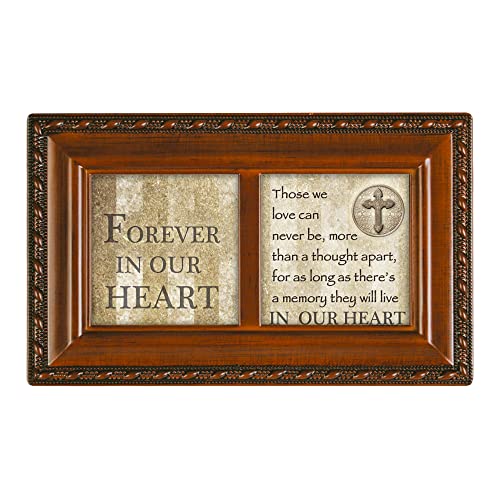 Cottage Garden Bereavement Memory Forever Heart Sympathy Rope Trim Jewelry Music Box How Great Thou Art