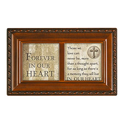 Cottage Garden Bereavement Memory Forever Heart Sympathy Rope Trim Jewelry Music Box How Great Thou Art