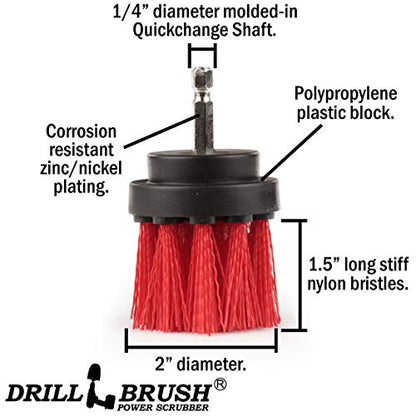 Outdoor Cleaning Brushes - Stiff Bristle Deck Scrubbing Brush - Siding - color: Red