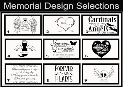 In Loving Memory Garden Sign – Slate Memorial Stone with Optional 16" Stake – Weatherproof Outdoor Grave Marker - Laser Engraved
