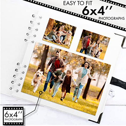Scrapbook Album, 36 Pages, 7 x 7 Inch, White Photo Album, Scrap Book | Hardcover with Thick 200 GSM Kraft Paper, Ideal for Your Scrapbooking Albums, Art & Craft Projects (White, 7 x 7 Inch) - color: White, size: 7 X 7 Inch
