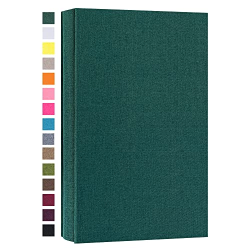 potricher Photo Album 4x6, 300 Pockets, Linen Cover, Dark Green | Small Capacity 4x6 Picture Albums with Horizontal Pockets, 4x6 Photo Book for Family, Wedding, Baby, Anniversary - color: Dark Green